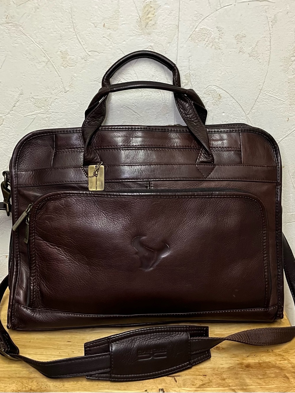 Claire Chase Professional Laptop Briefcase Leather Massager Shoulder Bag